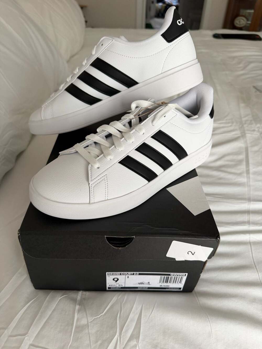 Adidas Men's Grand Court 2.0 Cloudfoam Comfort Sneakers GW9195